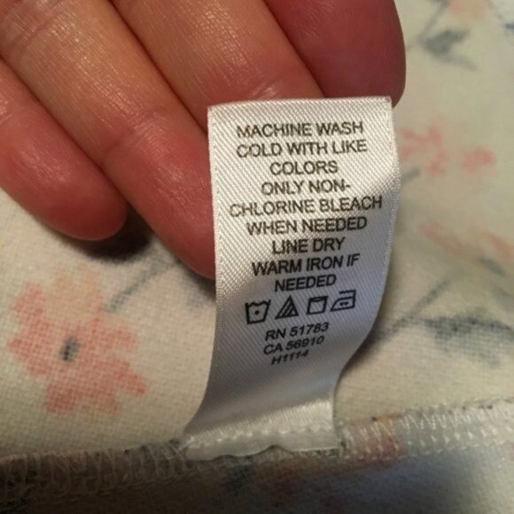 Maurices Fit & Flare Dress XS White Blue Floral Stretch Scoop Cut Out Back - Picture 5 of 7